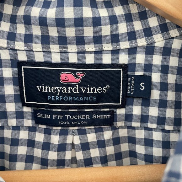 Vineyard Vines Performance Slim Fit Tucker Shirt Size S - Picture 2 of 4